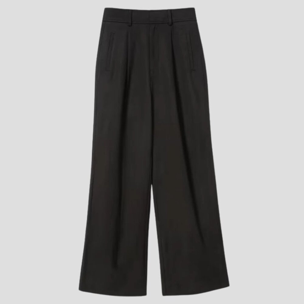 NWT - Everlane The Way-High Drape Pant in Black (Size: 8, 32" Inseam)